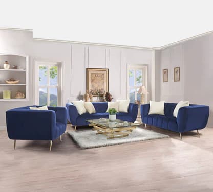 Modern Velvet Sofa Set